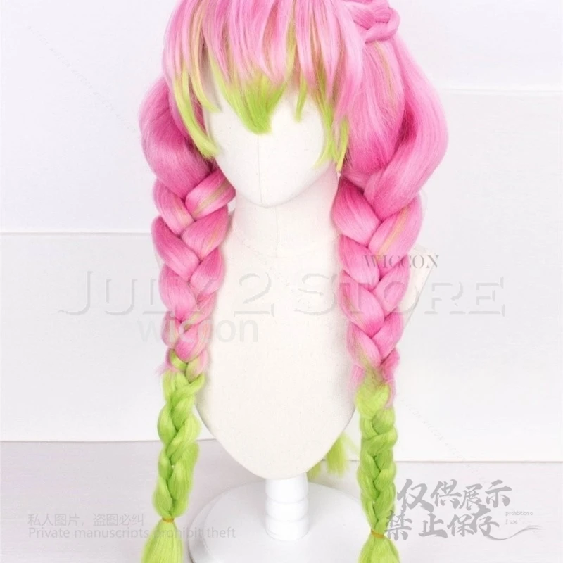 Аниме Косплей Аниме Мицури Канродзи Косплей Парик Розовый Зеленый Градиент Тепловой Градиент Цвет Волос Парик Косплей Канродзи Мицури Парик Хал