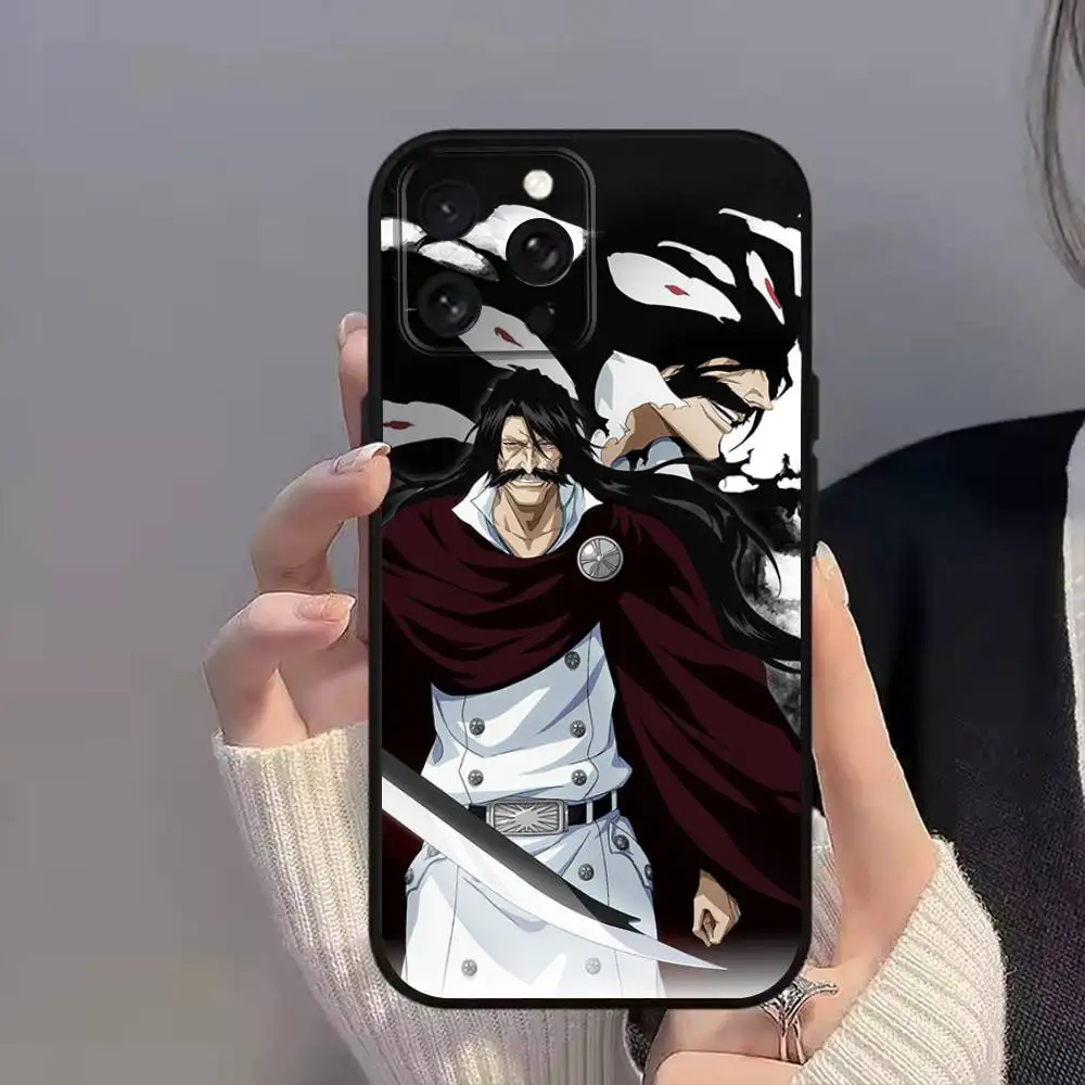 Y-YhwachS Quincy King Phone Case For iPhone 11,17,16,14,12,15,13,Max,SE4,Plus,E,Pro,Air,Mini Black soft Cover allover print