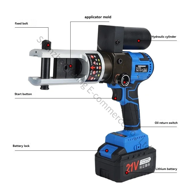 New Rechargeable Electro-hydraulic Wire Crimping Pliers Copper Nose Terminal for Electrical Purposes Small Crimping Tool