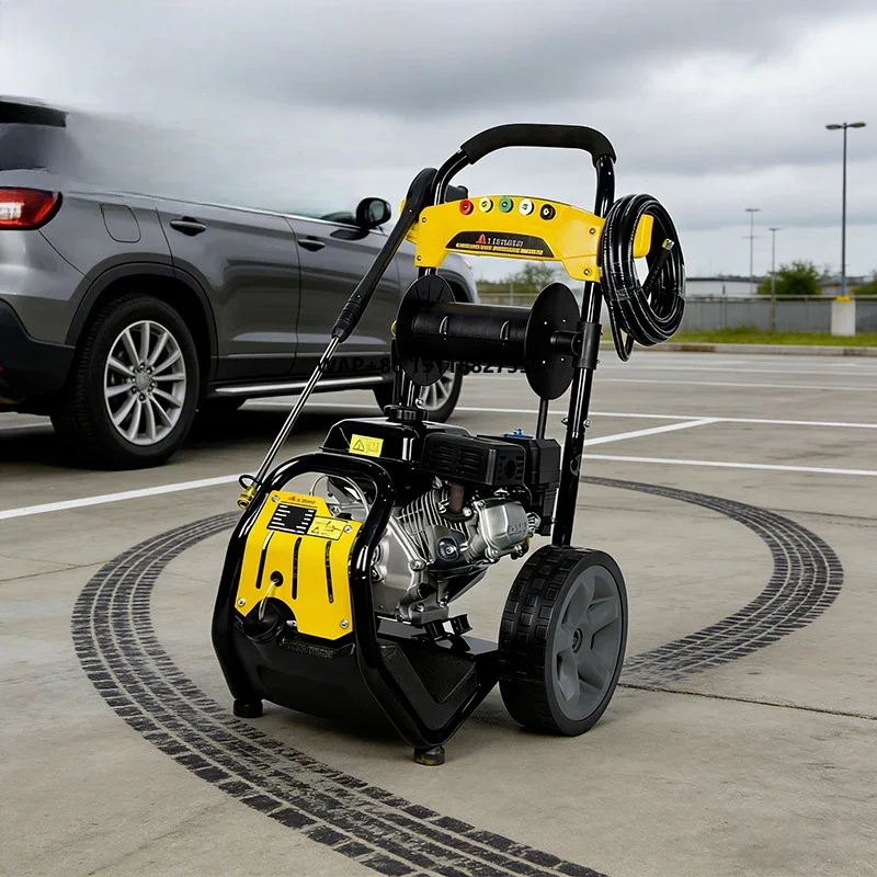 

LINGBEN 170G TUV Approved Commercial Gas Power Washer 2400 PSI 2-2.4 GPM High-Pressure Cleaner with Hose Reel for Cleaning