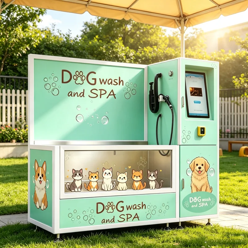 FL 2026 New Design Dog Care Dog Bashing Station Self Service With Customized Sticker Big Dog Washing Machine for Sale Customized