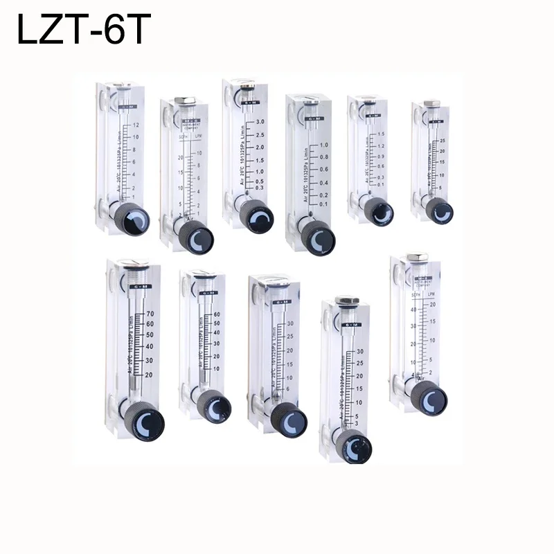 

LZT-6T Square Panel Type Gas Flowmeter Air Flow Meter Rotameter 10-100L/min 3-15L/min 3-30L/min 5-25L/min