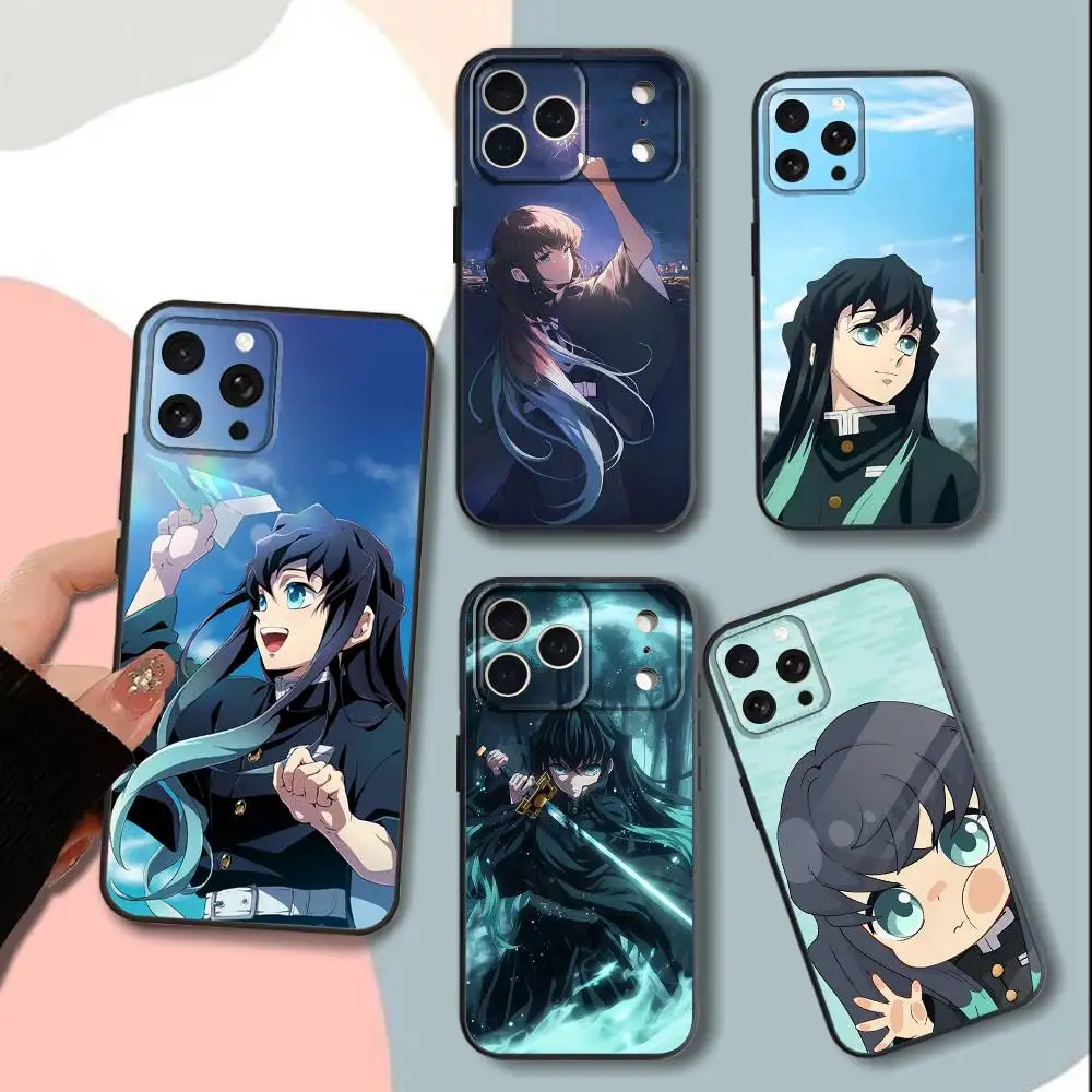 

M-MuichiroS T-Tokito Anime Phone Case For iPhone 15,13,16,12,11,17,14,Plus,Pro,Max,XS,XR,X,SE,Mini,Soft Silicone Black Cover