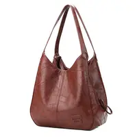 Bolsos de cuero vintage de gran capacidad, bolsos de hombro, bolsos cruzados, bolsos de mano para mujer