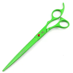 8 inch green hair scissors 440C steel barber cutting scissors
