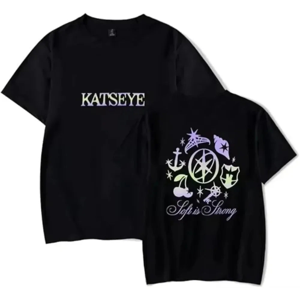 2026 Katseye Merch Distressed T-Shirt Mode Pop-Musik Rundhals Kurzarm Sweatshirt Streetshirt Cooles Sommer-T-Shirt Oberteil – Detail 4