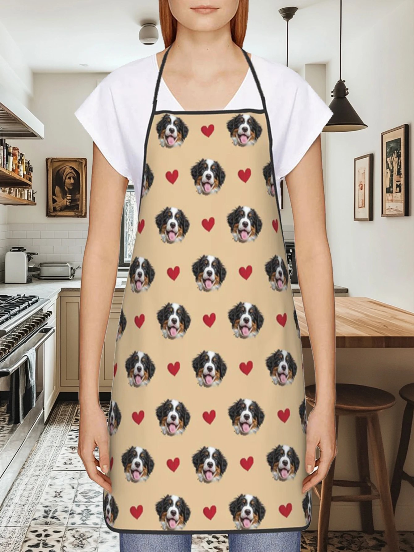 مخصص طباعة النص الرجال المطبخ المئزر التوقيع مآزر المطبخ المنزل الخبز الملابس عيد ميلاد سعيد #2