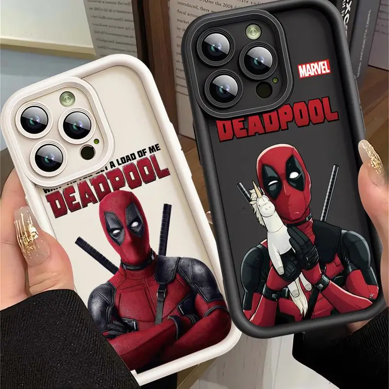 Marvel Death Attendant Spider Phone Case for Apple iPhone 16 Plus 16 ProMax 16 Pro Soft Funda Cover