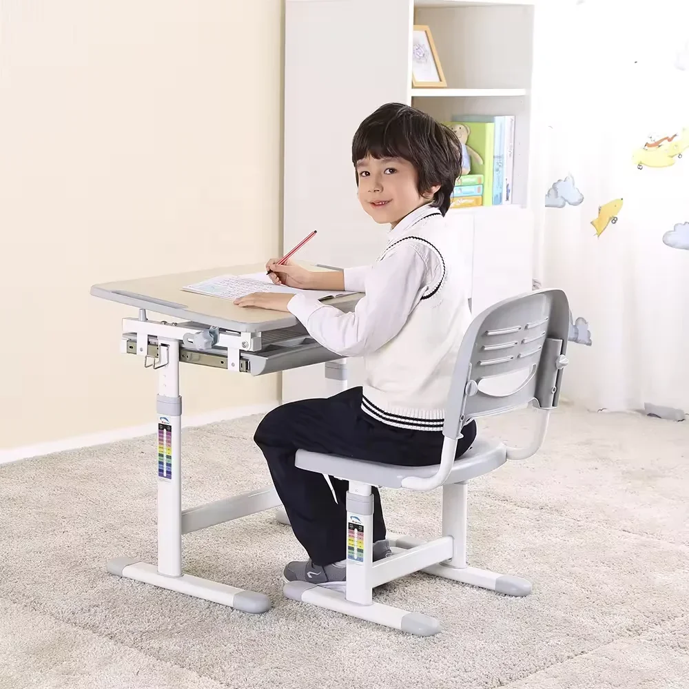 El mejor diseño, silla de escritorio ajustable para tareas de estudio para niños, mesa de estudio ajustable en altura, juego de mesa de arte para actividades para niños