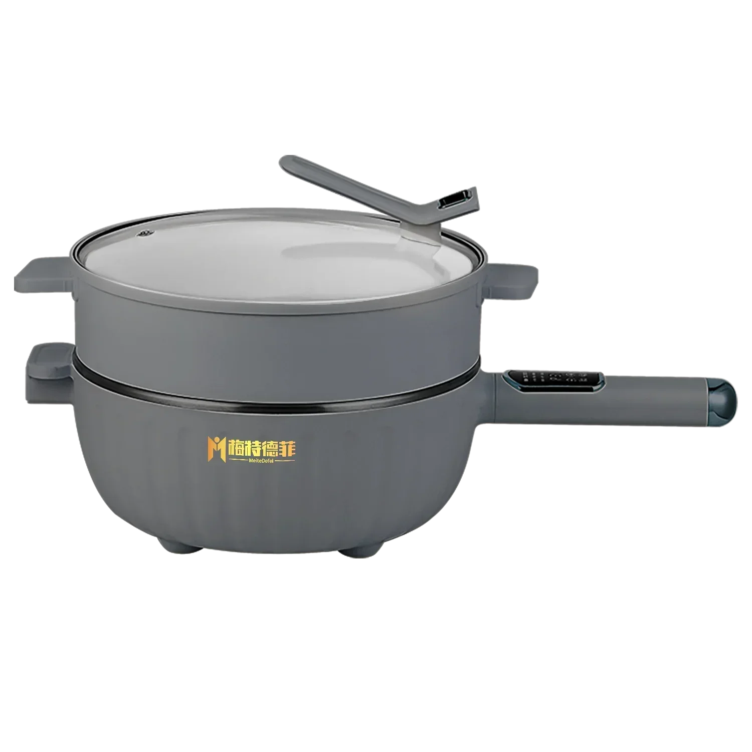 Wojing Carved Electric Hot Pot Electric Steamer Multifunctional Electric Frying Pan Uncoated Non-stick Pan