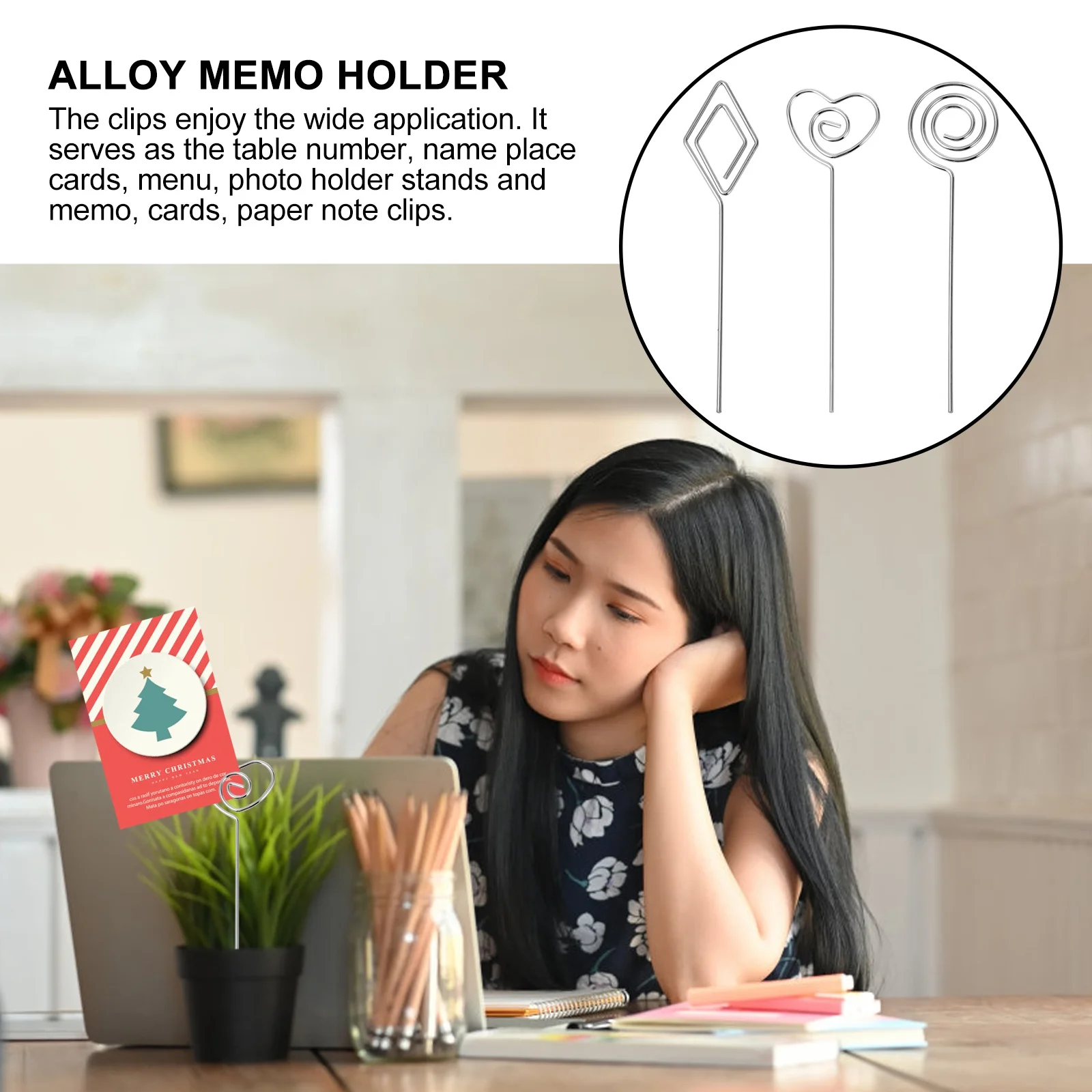 

10Pcs Insert Flag Memo Clips Alloy Desktop Holder for Photos Notes Cards Table Number Name Place Menu Stand Wedding Birthday