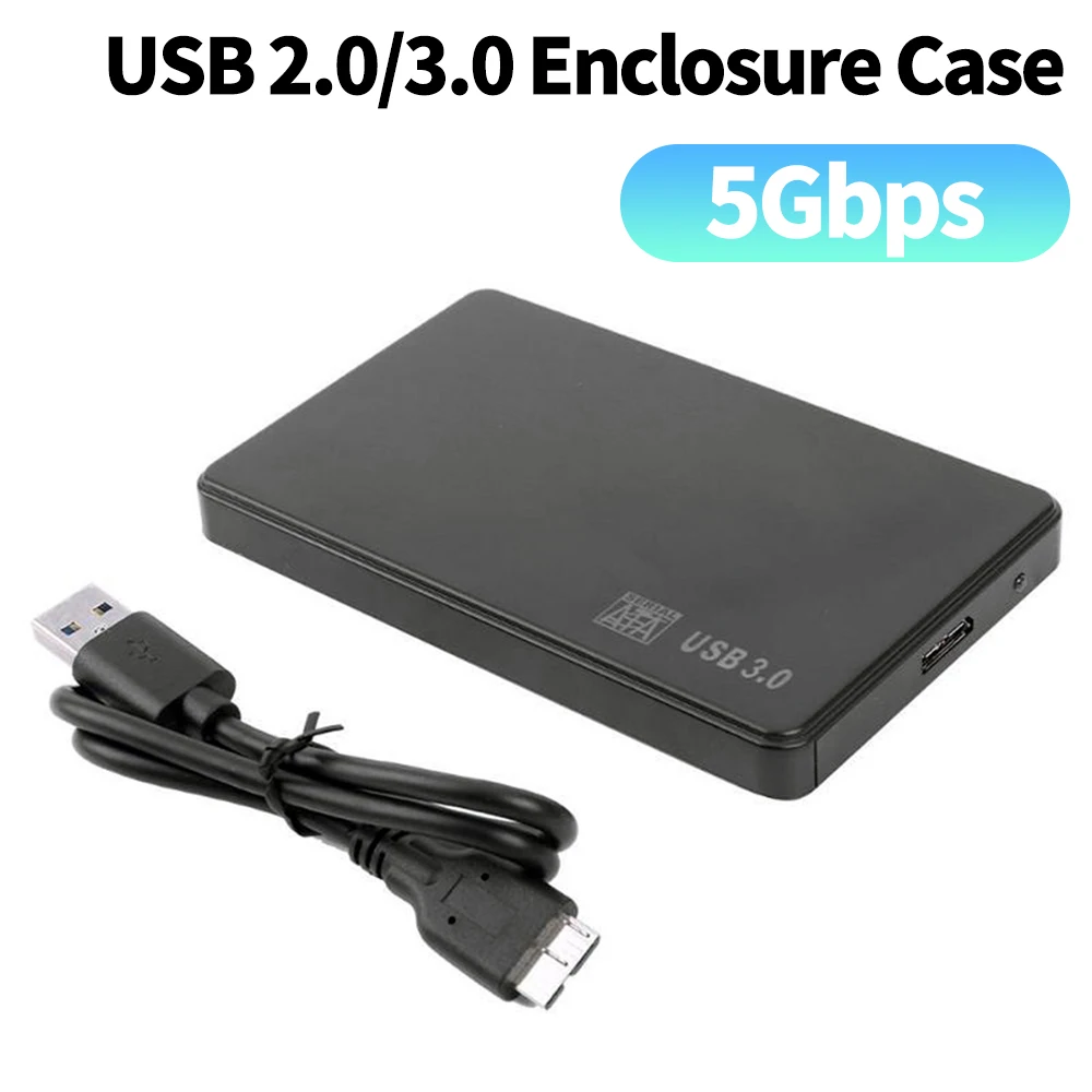 

Пластиковый корпус жесткого диска USB 2.0/3.0 емкостью 3 ТБ, сверхскоростной корпус для Windows, 2,5-дюймовый SATA SSD HDD, мобильный чехол