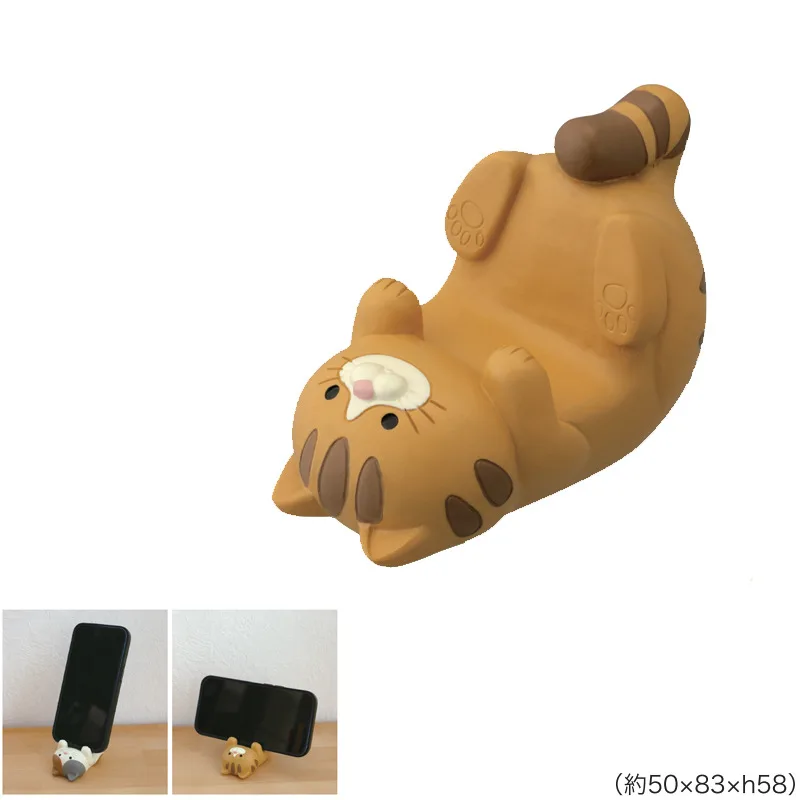 Porta occhiali Supporto per telefono pigro Portapenne orizzontale per gatti Graffetta Barattolo di stoccaggio Ornamento di cancelleria per scrivania da ufficio