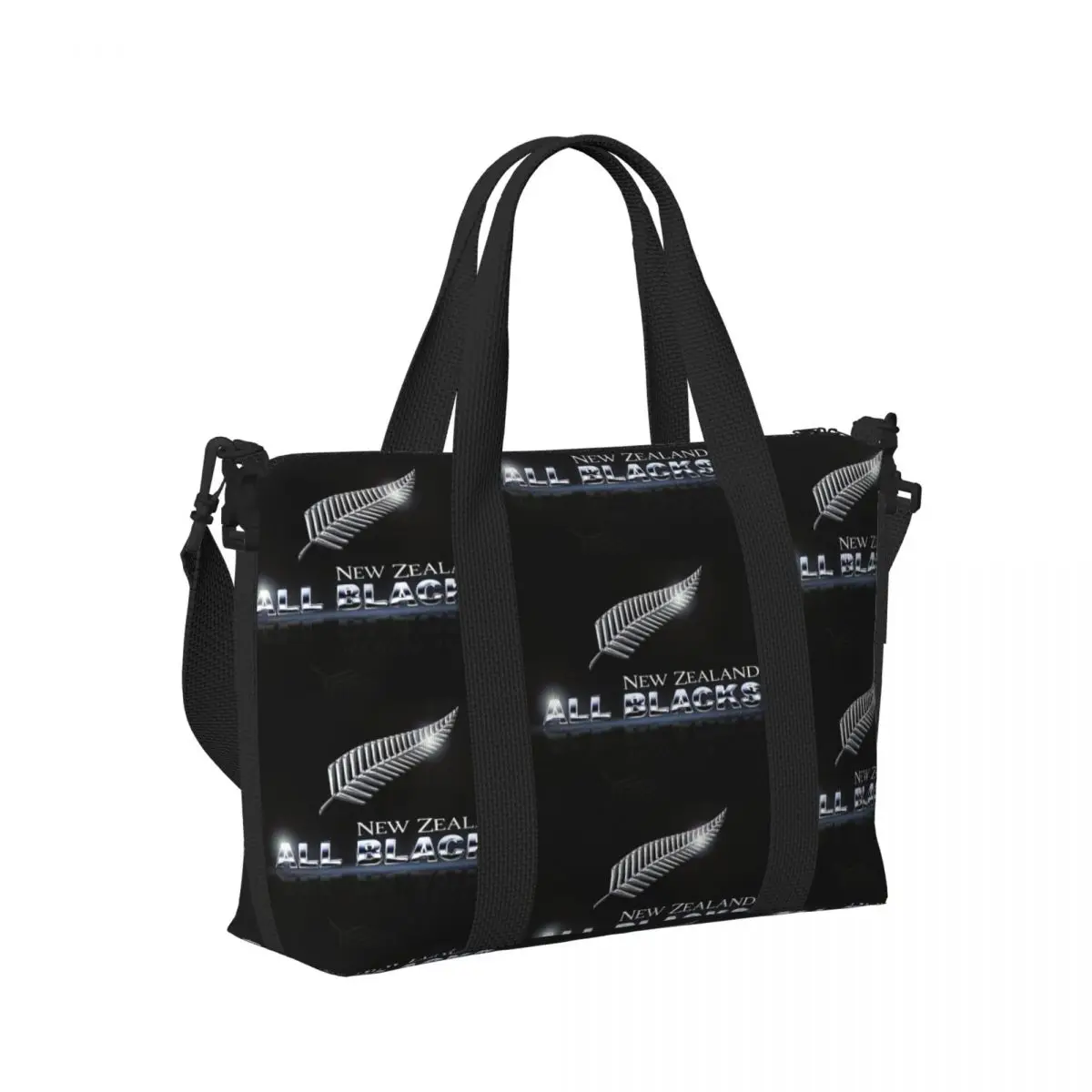 

All Blacks Rugby Beach Travel Bag Large Capacity Tote Bags for Gym Yoga Women Shopping Duffle Shoulder Bag
