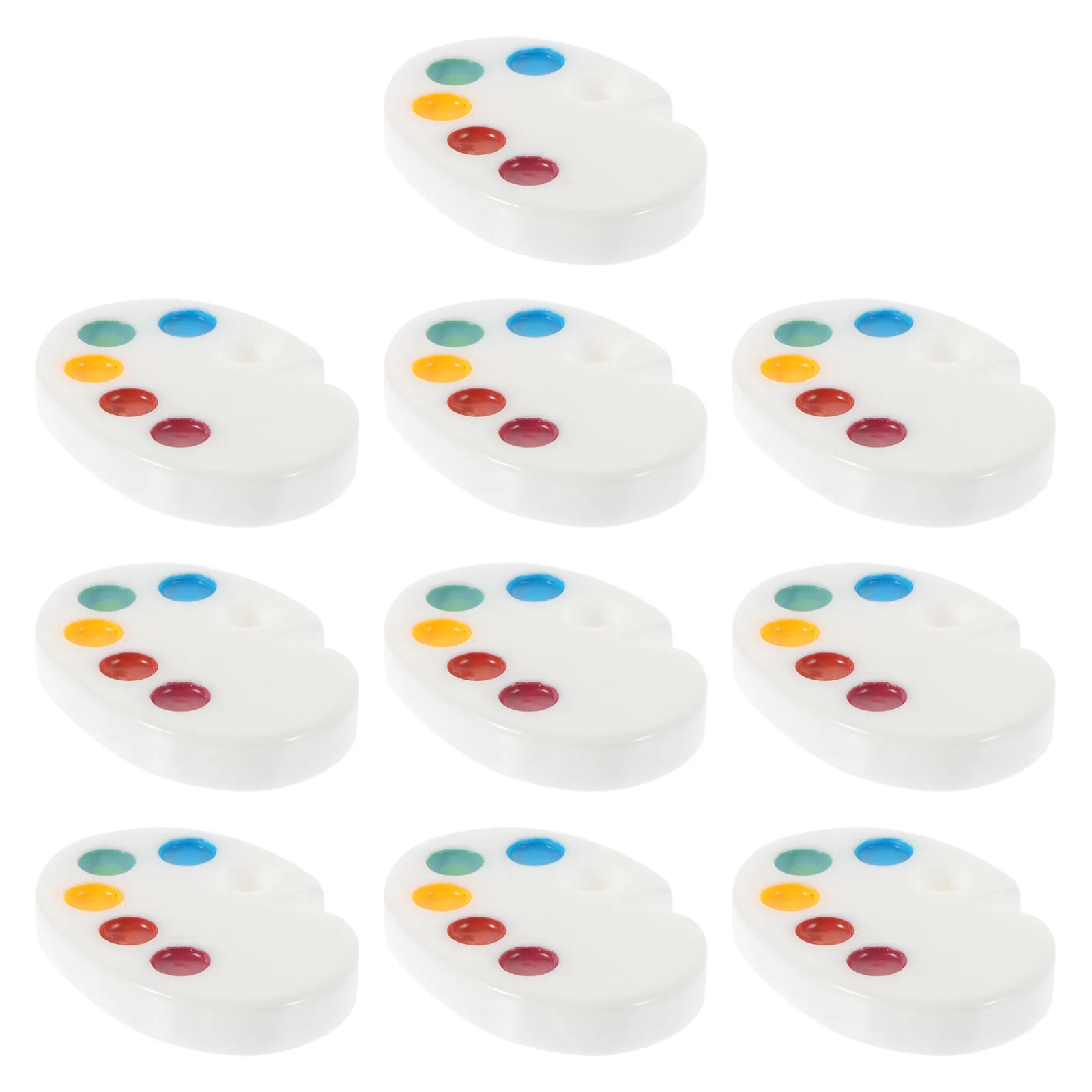 

Набор из 10 миниатюрных палитр для рисования в виде домиков, украшения для детских творческих игр, миниатюрный декор для фотосъемки