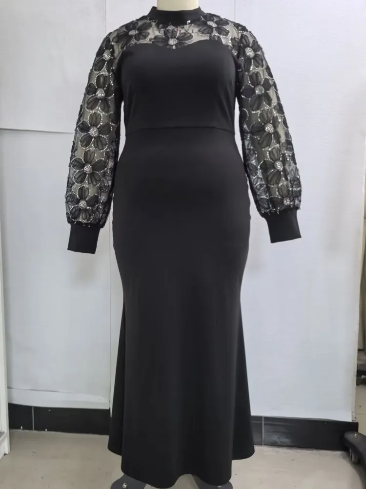 Picture 6: 0XL-4XL Plus Size Women Clothes Dresses Spring Autumn Robes Long Sleeve Street Style Casual 3XL 4XL Big Size Dress Oversized
