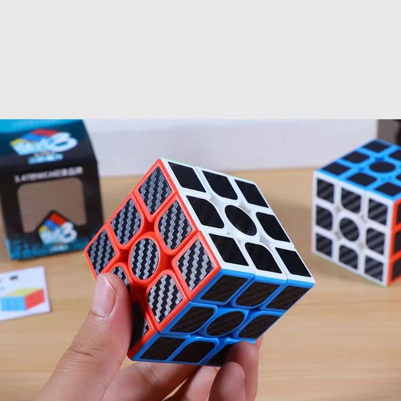 Professional 3x3x3 Carbon Fiber Sticker Magic Cube Puzzle Speed Cubo Magico Square Cubes Adult Anti Stress Studen Educationa Toy