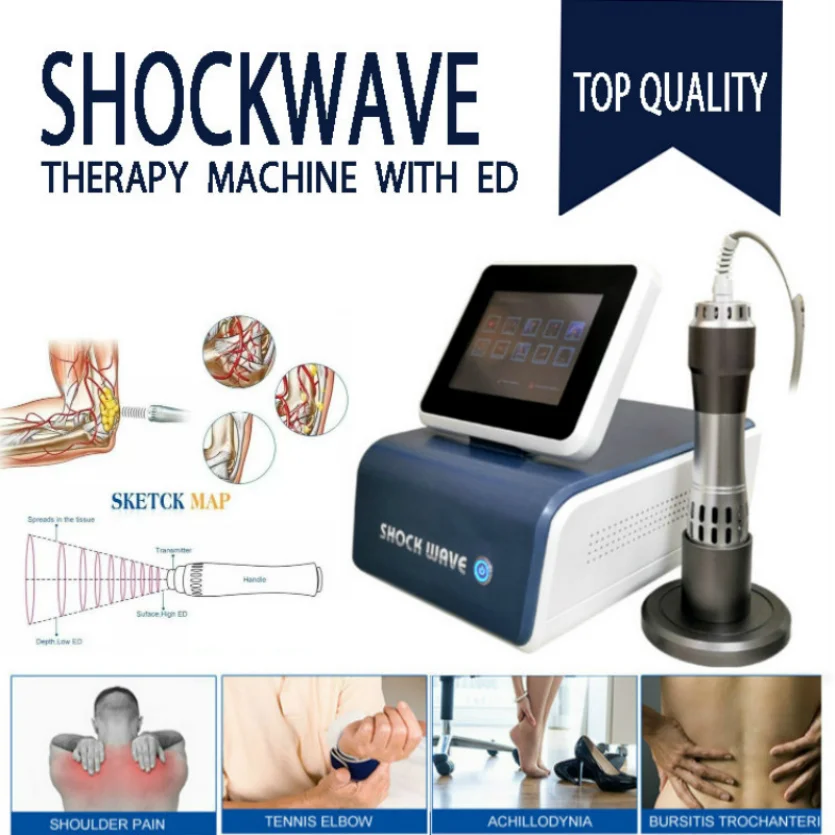 Shockwave Therapy Pain Relief Machine For Erectile Dysfunction Treatment Electrotherapy Physiotherapy Equipment Ce