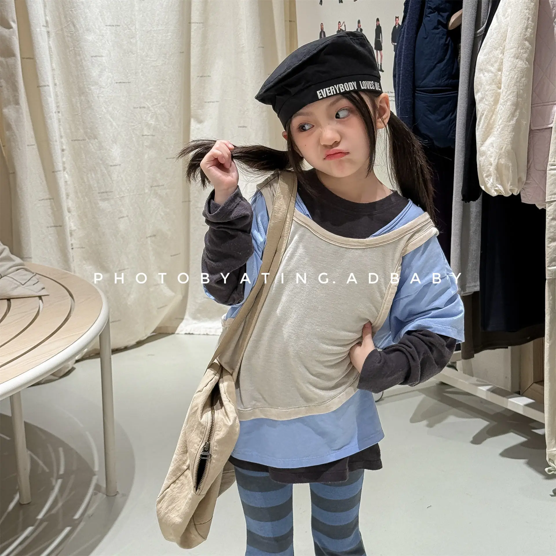 

Spring Style Children's Clothing Children's Spring Long Sleeved Hoodie Boys' T-shirt Girls' Fake Base Shirt