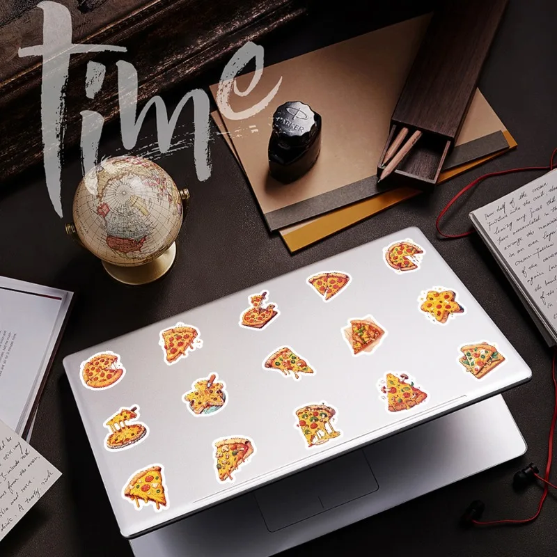 50pcs Cartoon Delicious Pizza Cute Creative Decoration Stickers
