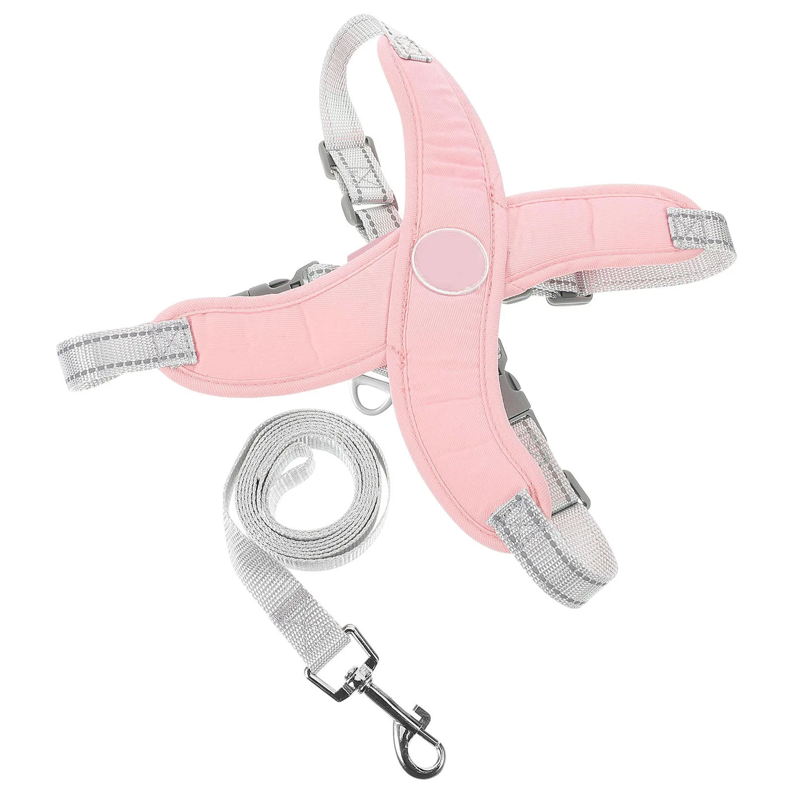 

Pet Dog Harness Vest Reflective Pink Cloth Puppy Chest Carrier for Small Large Dogs Walking Leash Reusable Safe Lightweight