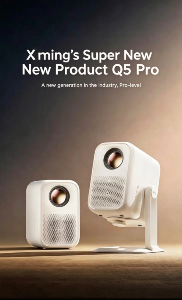 

Портативный проектор Xming Q5 Pro 1080P с LED-источником света, 600 CVIA люмен, для домашнего и уличного кинотеатра
