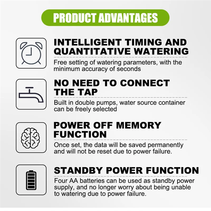 

Высокое качество-WIFI умное устройство для полива двойной насос с таймером автоматическая система капельного орошения управление через приложение для садовых растений цветок