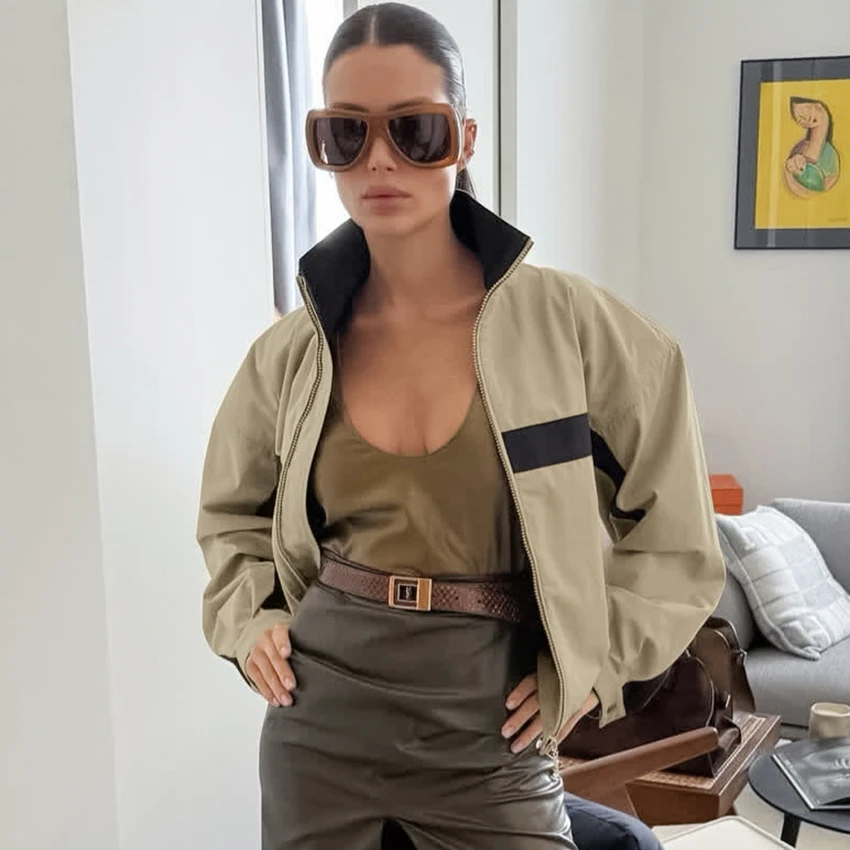 Linad Street Chic Khaki Stand Collar Zipper Jackets 2026 Casual Long Sleeve Outerwear Female Fashion Loose Coats For Woman New 132 Scbad900a1c4c4d15b40c3e18b3a724e0l