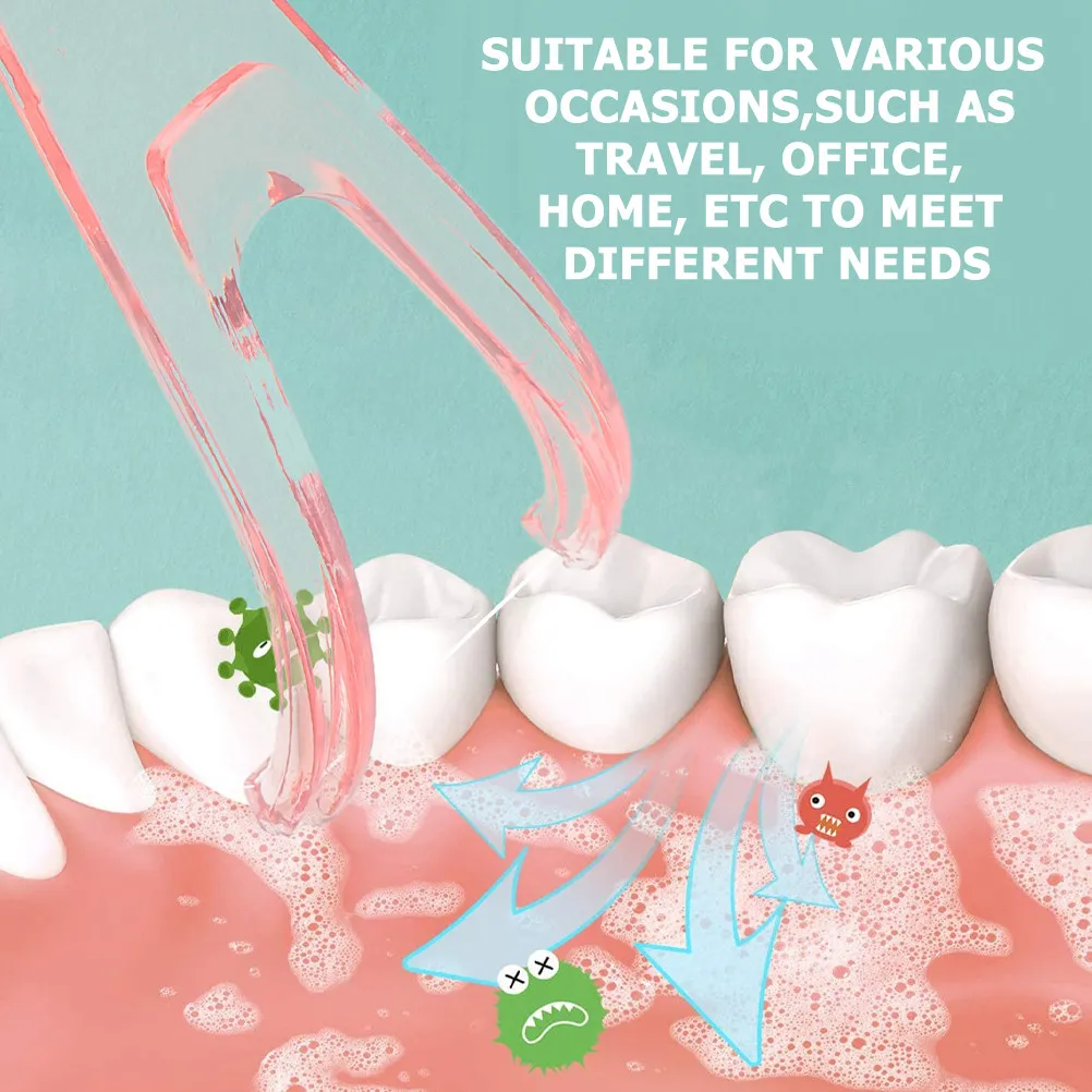 

2Pcs Plastic Flosser Stick Compact Dental Floss Holder Secure Hold Deep Clean Between Teeth on The Go Oral Cleaning Tools Floss