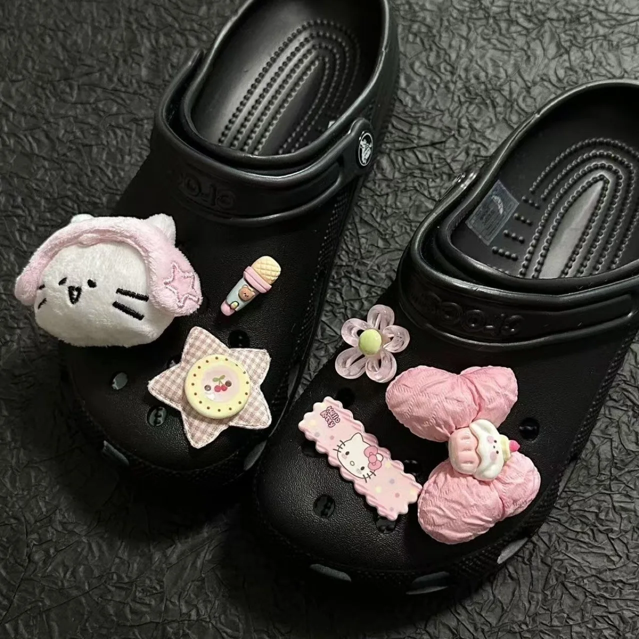 

Pink Earphones Cat Holes Buckles Cute Bow Star Shaped Buckles Decorative Accessories Flowers Shoe Accessories