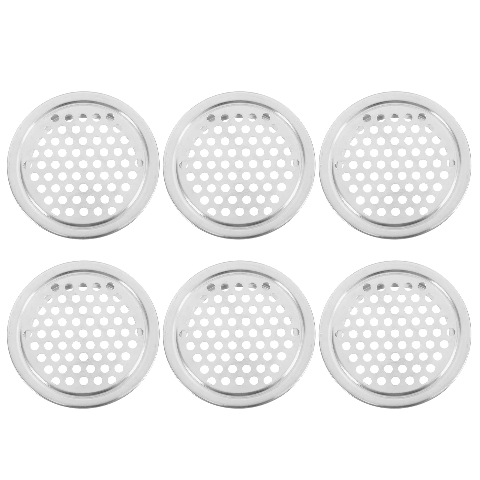 Trous de Ventilation pour Armoire en Maille de Garde-Robe, Bouchons de Meubles, Sortie d'Air, Dispositif Rond en Acier Inoxydable, 6 Pièces