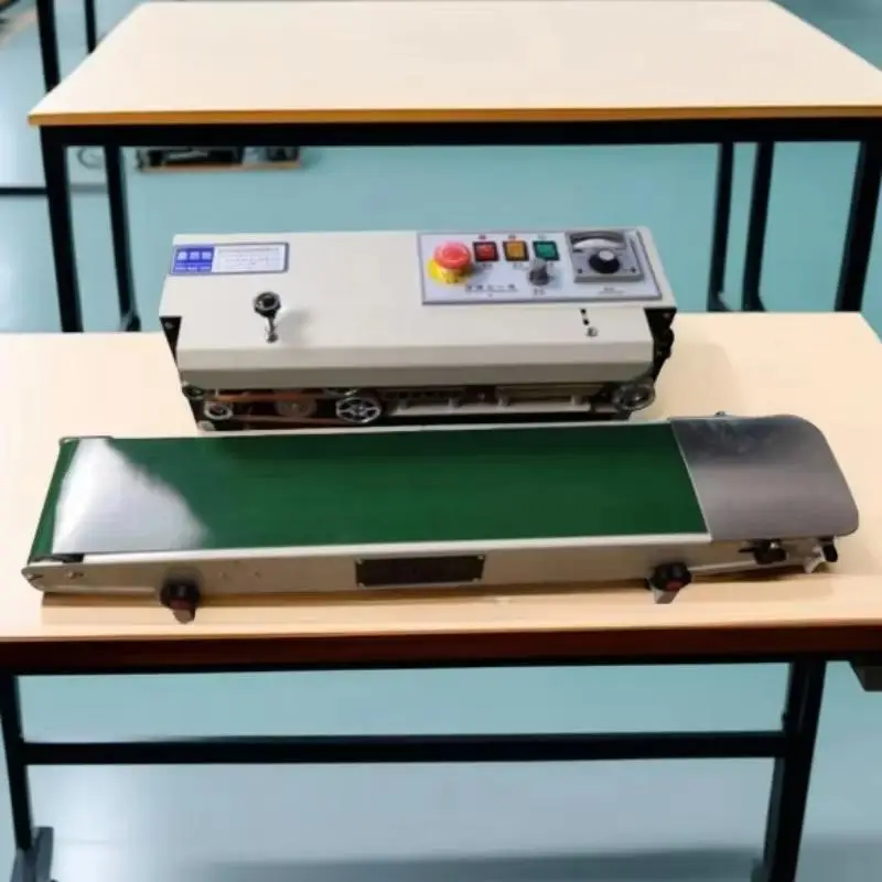 

FR-770 Automatic Continuous Plastic Bag Heat Sealer Sealing Machine for Aluminum Foil Plastic Bags