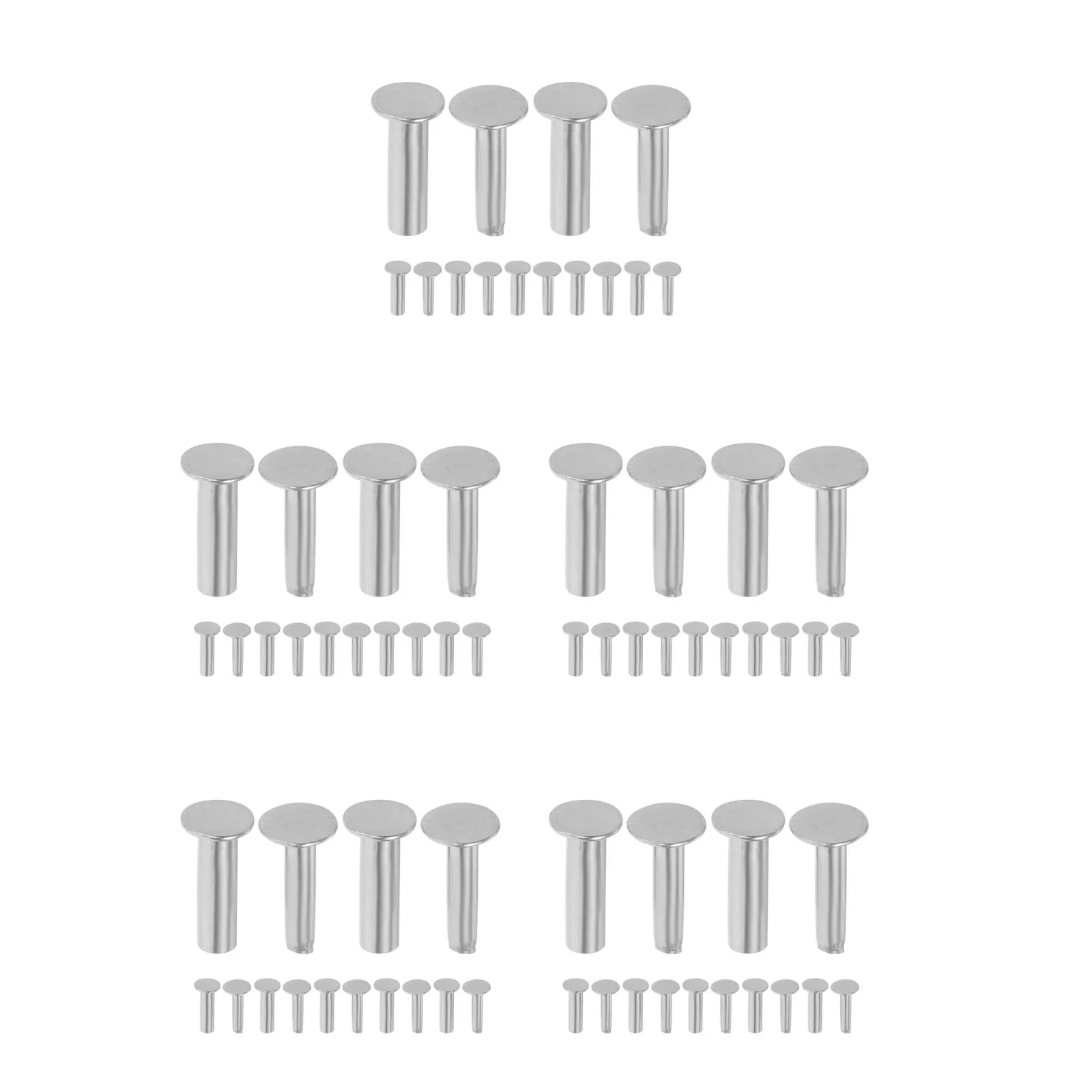 

35 Pairs Stainless Steel Knife Handle Pins for Secure Fastening Heavy Duty Wooden Grip Rivets for DIY Knife Making Accessories