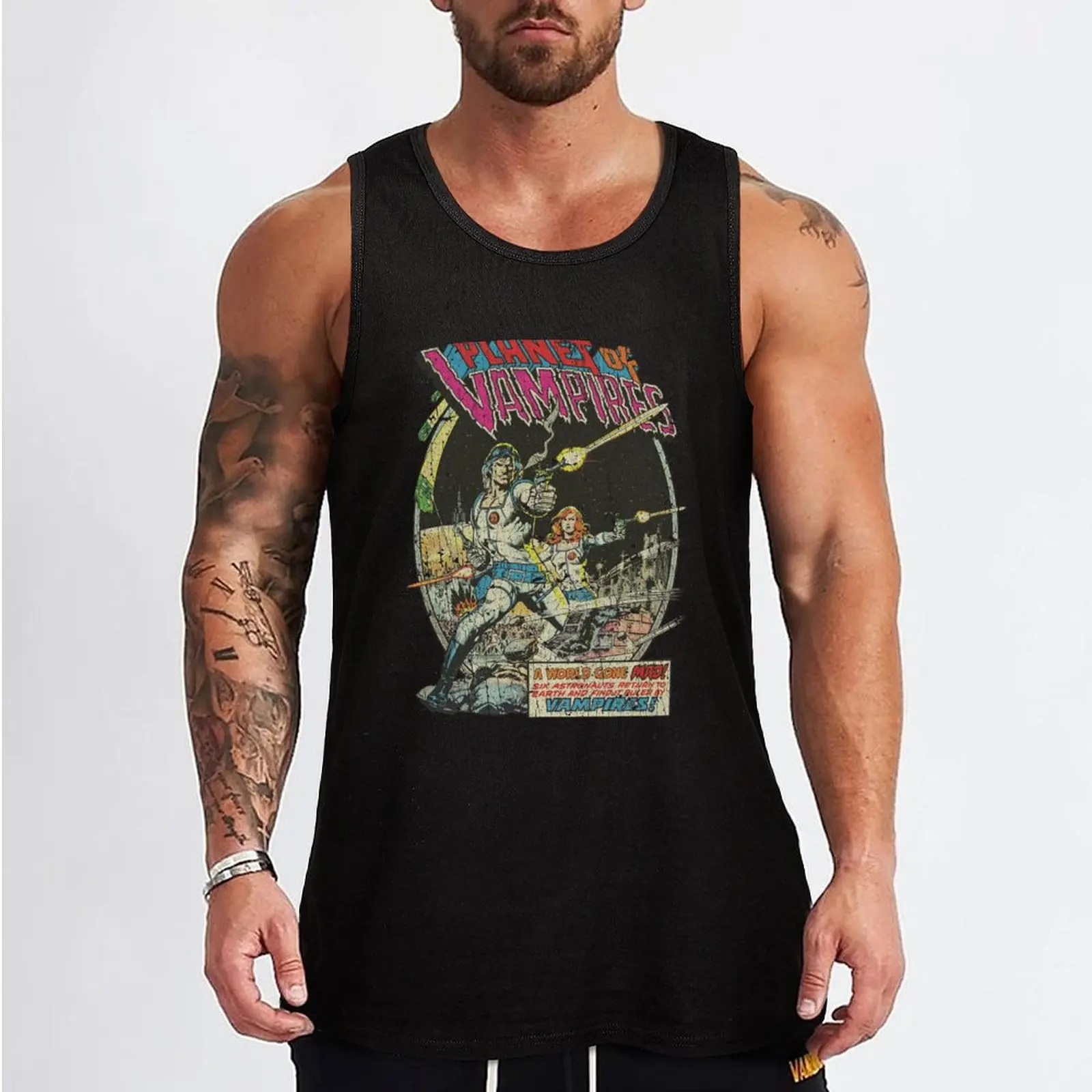 Planet of Vampires 1975 Tank Top Bodybuilding clothing man summer clothes