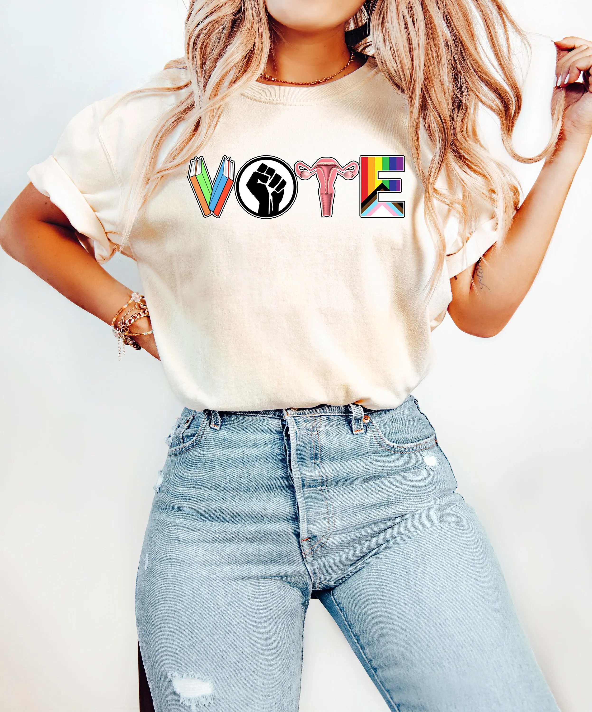 Vote T Shirt Banned Books Reproductive Rights Blm Political Activism Pro Roe V Wade Election Lgbtq