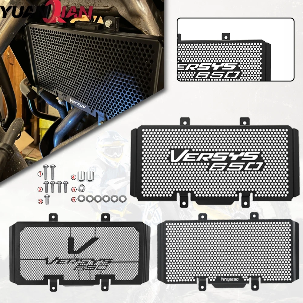 

For Kawasaki Versys 650 Radiator Guard Versys650 2006 2007 Motorcycle Accessories Radiator Grille Grill Guard Cover Protector