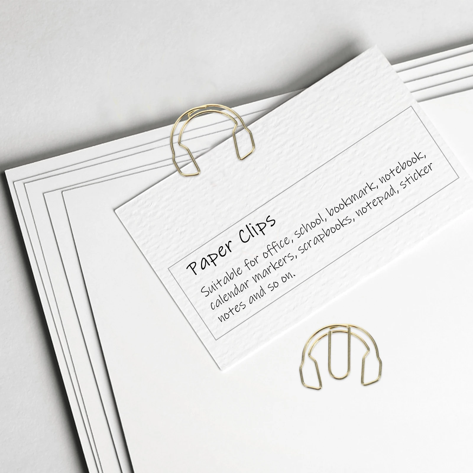 50 個ヘッドフォン金属オフィスクラフト供給ミニピンデスク金属紙クリップ楽しい紙クリップアクセサリー