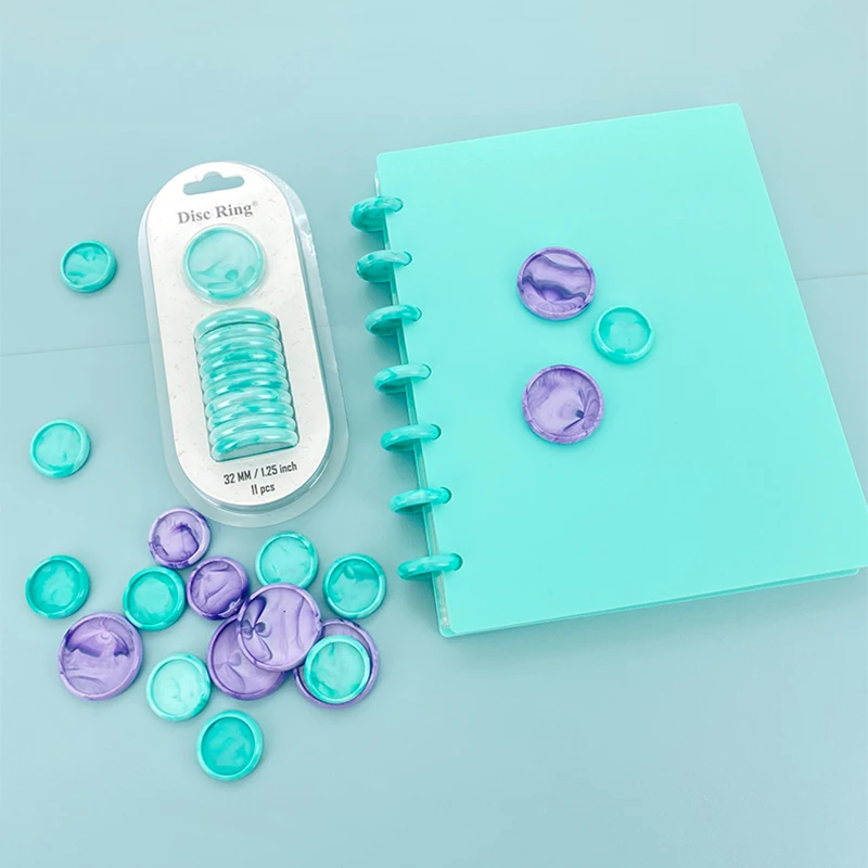 11pcs/box Binding Ring Mushroom Hole Solid Loose-leaf Notebook Binding Button DIY Book Loop Binder Disc Planner Scrapbook Buckle