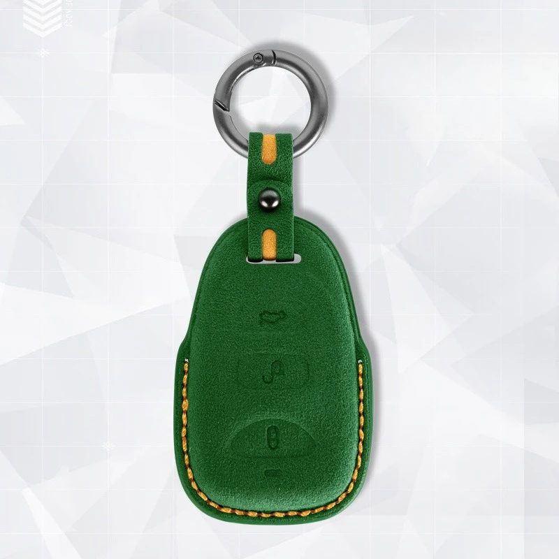 Premium Suede Leather Key Cover Case for Kia Seltos / Sportage / K5 / K4 / K3 / K2 / KX5 (2024) - Protective Key Fob Shell