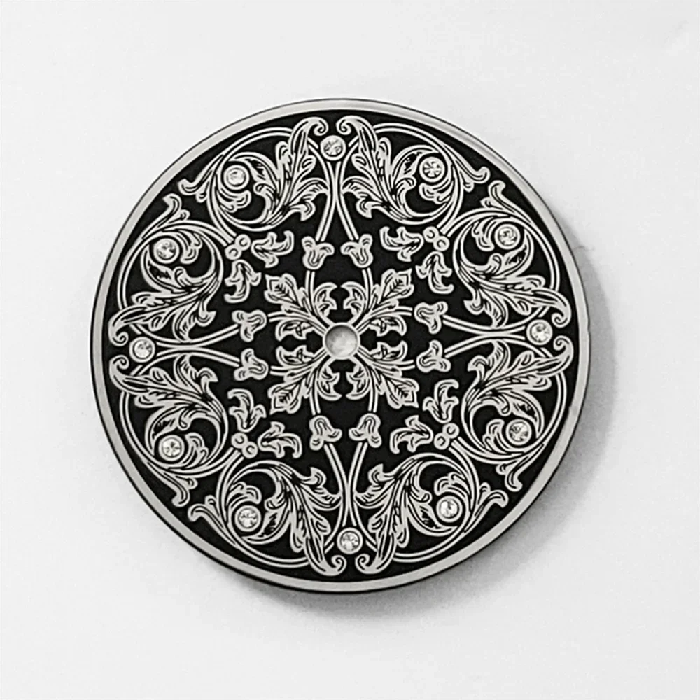 For 6497 36mm Retro Floral Watch Dial for ETA6497 ST3600 Movement Modified Dials Mechanical Watches Accessories