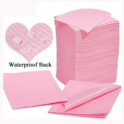 20pcs Pink Waterproof Nail Tips Art Table asciugamani Mat Paper usa e getta pieghevole Nails Pad impermeabile per Salon Practice Manicure