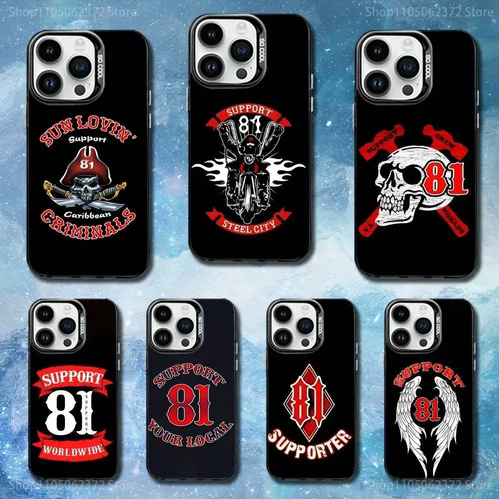 

Hells Angels Moto-81 Cool Phone Case For iPhone 11,12,13,16,14,15,Mini,Pro,XS,MAX Black Matte Shockproof Cover