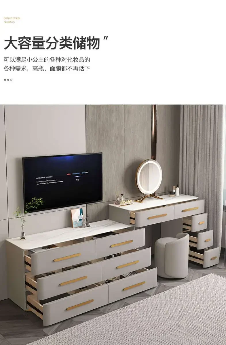 Dressing  Vanity Headdresses Cabinets For Living Room Suspended Headband Comfortable Pink Vanity Dressing Table With Mirror