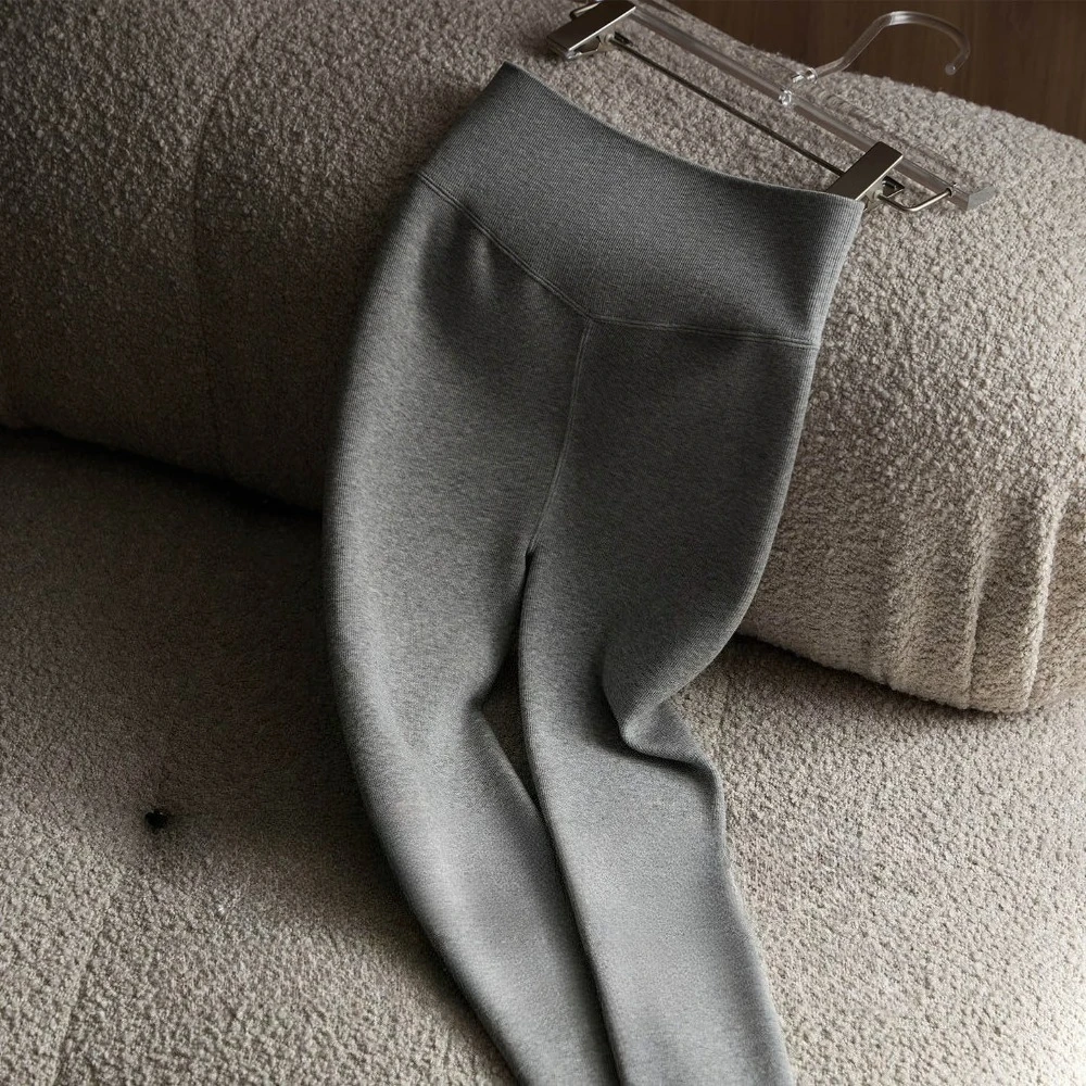 Frauen Herbst Neue Seide Lyocell Wolle Gemischt Wasser Waschbar Hohe Elastizität Einteilige Samt Segmentierte Druck Unten Hosen