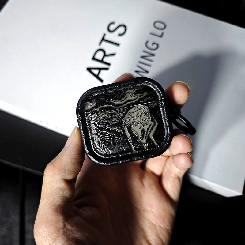 Чехол Scream для Apple Airpods Pro 1-го 2-го поколения, чехол для Airpods 4 3 2 1, защитный корпус, выражение, знаменитая живопись