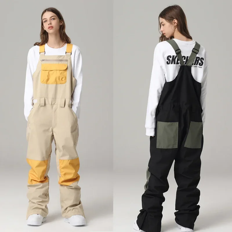 Skibroek Winter Nieuwe Eendelige Jumpsuit Dames Buitensport Snowboardbroek Heren Overalls 2025 Winddichte Waterdichte Sneeuwbroek