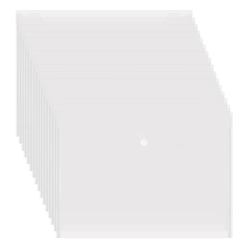Altamente recomendado-100 Uds. Bolsa de carpetas A4 plástico transparente resistente al agua archivador papel suministros de oficina documentos Pro