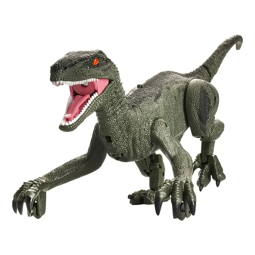 Remote Control Dinosaur Toys Kids RC Electric Walking Jurassic Dinosaur Simulation Velociraptor Toy With LED Light and Roaring