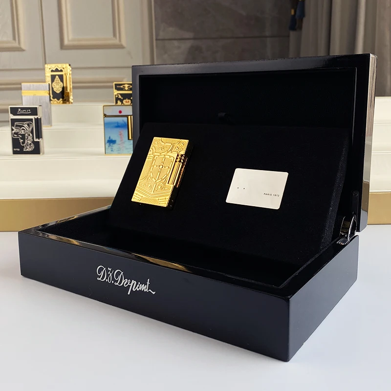 

New commemorative edition single and double flame luxury lighter Ping Sound natural paint cigarette smoking butane lighter 12112