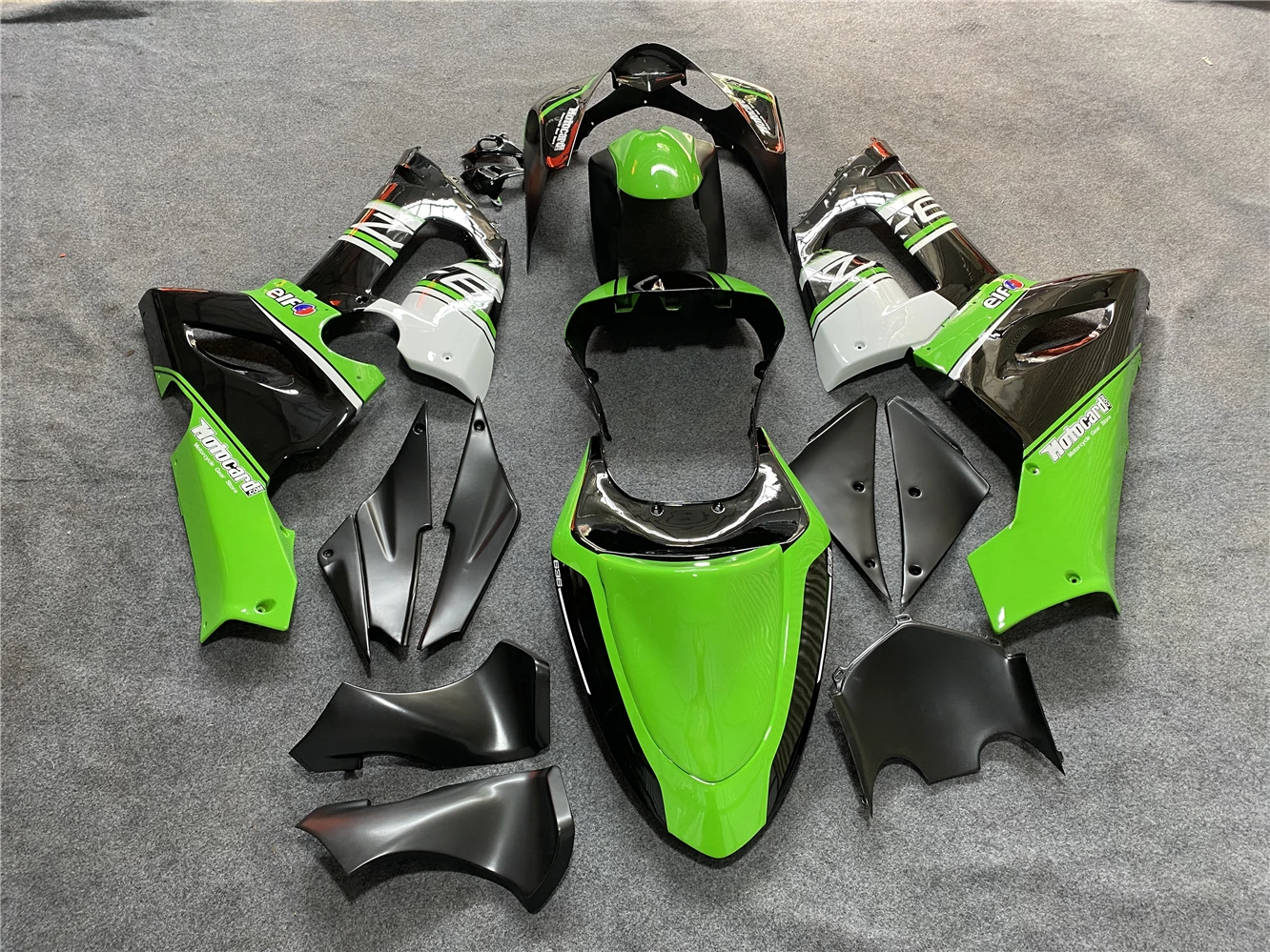 Style New ABS Fairings Kits Fit For Ninja ZX-6R ZX6R 636 2005 2006 05 06 Bodywork Set Custom Green Black